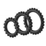 Набор из 3 ребристых эрекционных колец Titan